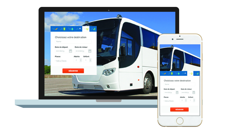 Application réservation billet bus navette client