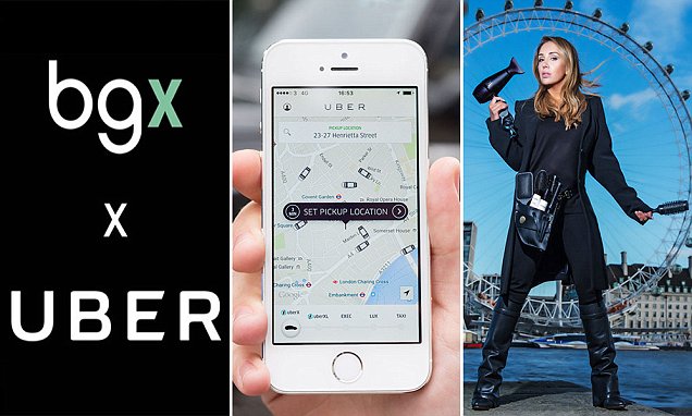 L'offre beauté à domicile de l'application bgX intégrée dans le service Uber for Business