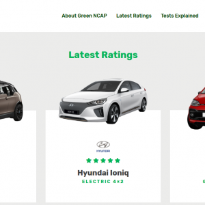 Green NCAP publie le classement des véhicules écologiques