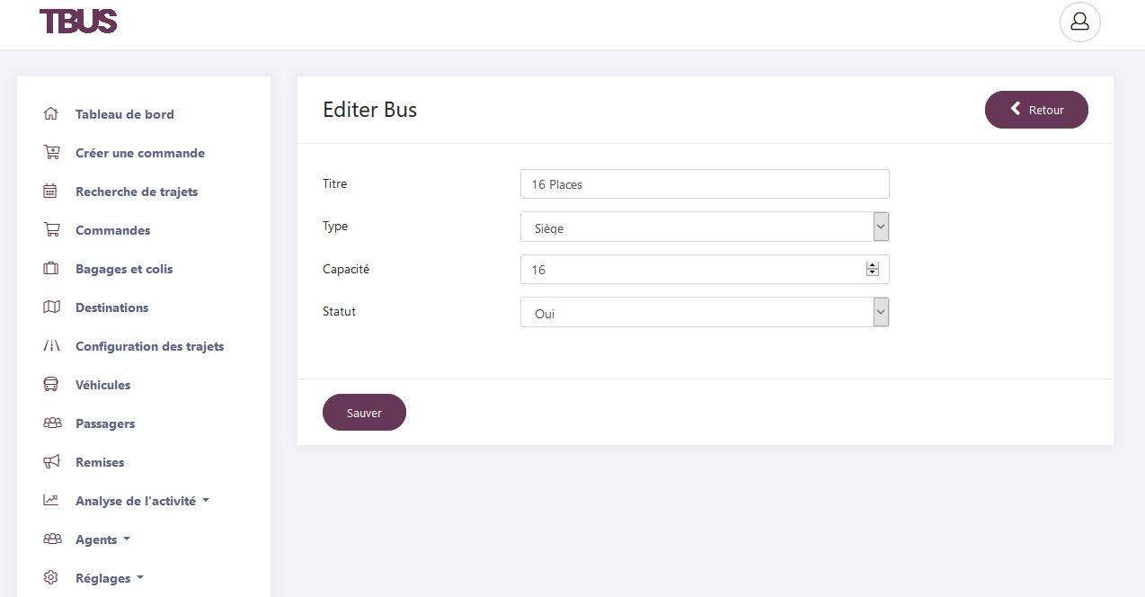 Configuration d'un véhicule