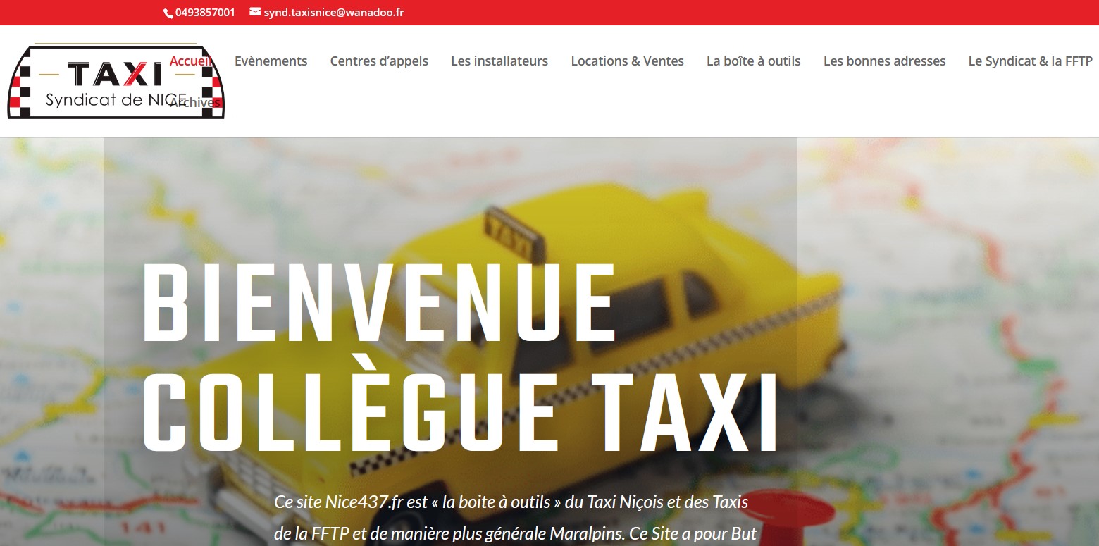 Nice437.fr : le nouveau site internet du syndicat des taxis niçois