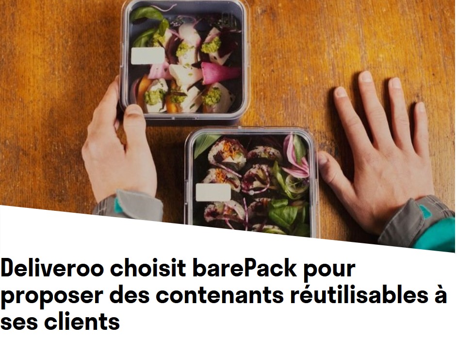 Deliveroo teste les contenants réutilisables