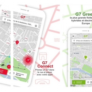La nouvelle version de l'application taxi G7