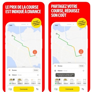 La fonction "Partage" de l'application Yango en Côte d'Ivoire