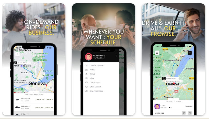 L'application Super Rider lancée à Genève par une coopérative de chauffeurs VTC