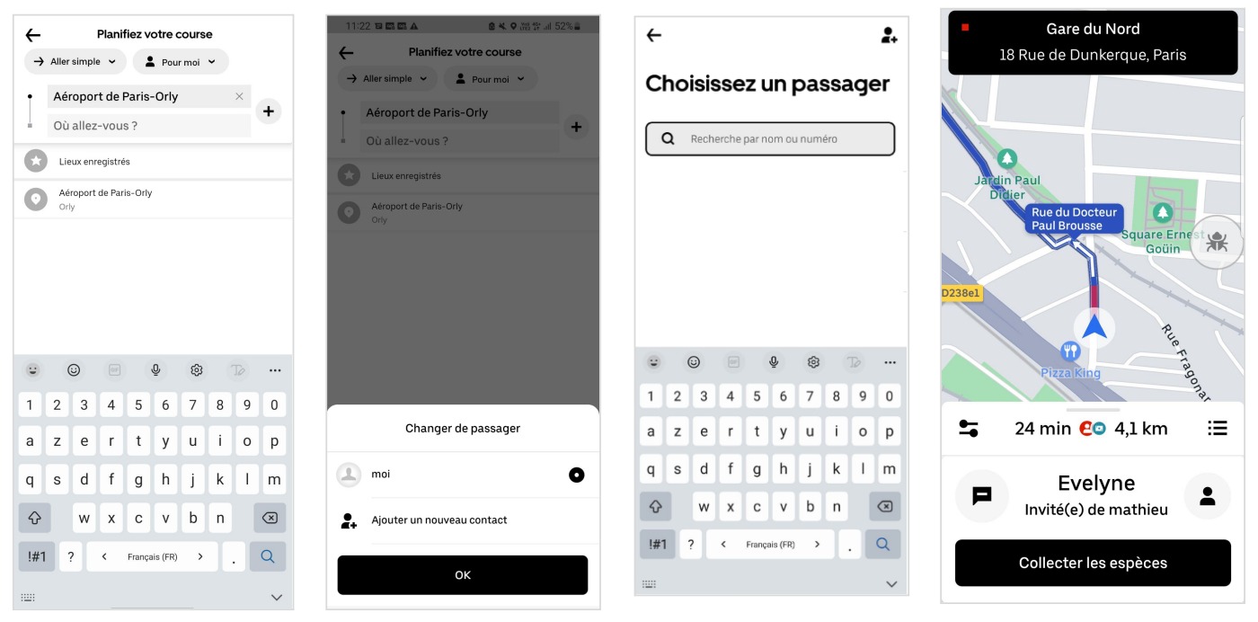 La nouvelle fonction Guest Rider de Uber