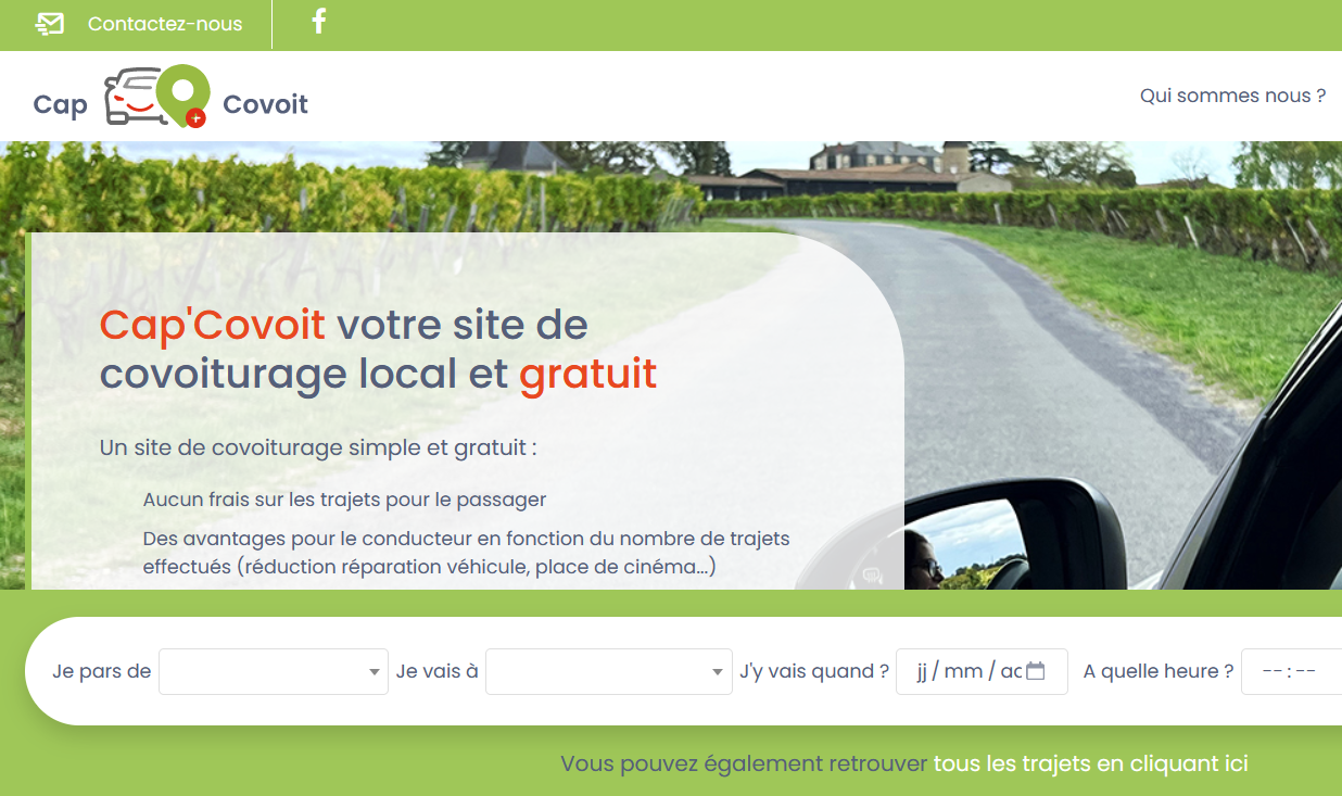 Cap'Covoit : Une Plateforme Gratuite Pour Promouvoir le Covoiturage et la Solidarité dans le Sud-Gironde