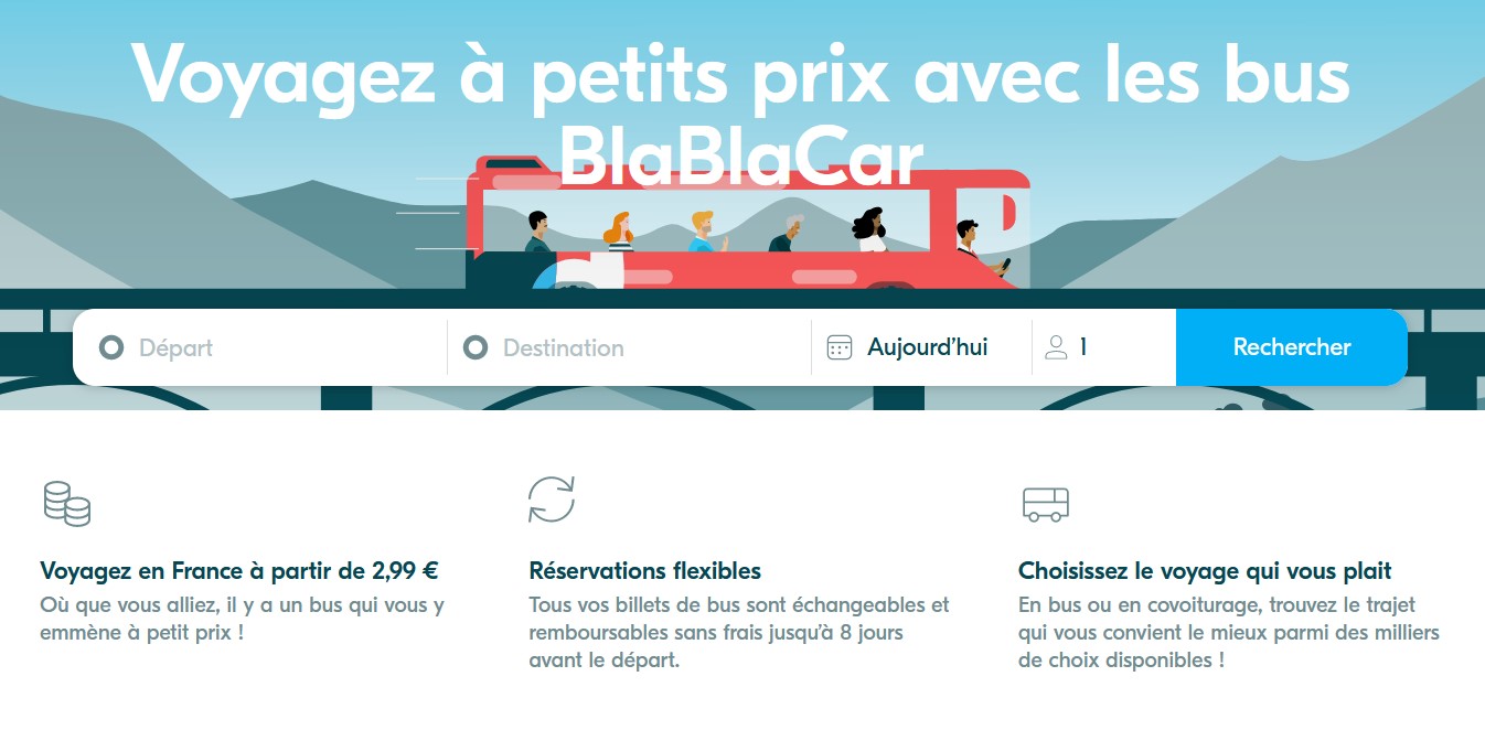 Ligne de bus Blablacar : augmentation des trajets et nouvel arrêt à Voiron