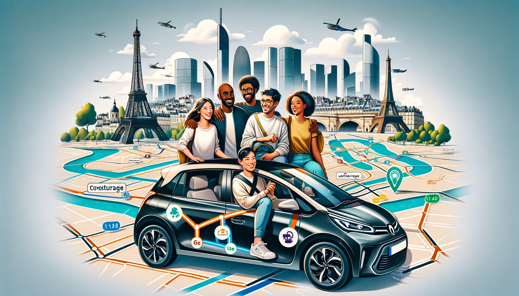 Lancement de douze lignes de covoiturage en Ile-de-France pour 2025