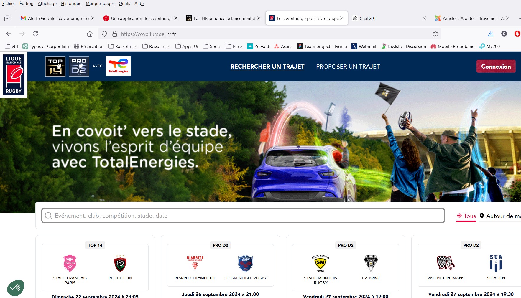 La Ligue Nationale de Rugby lance une plateforme de covoiturage écoresponsable