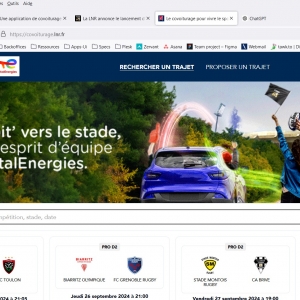 La Ligue Nationale de Rugby lance une plateforme de covoiturage écoresponsable