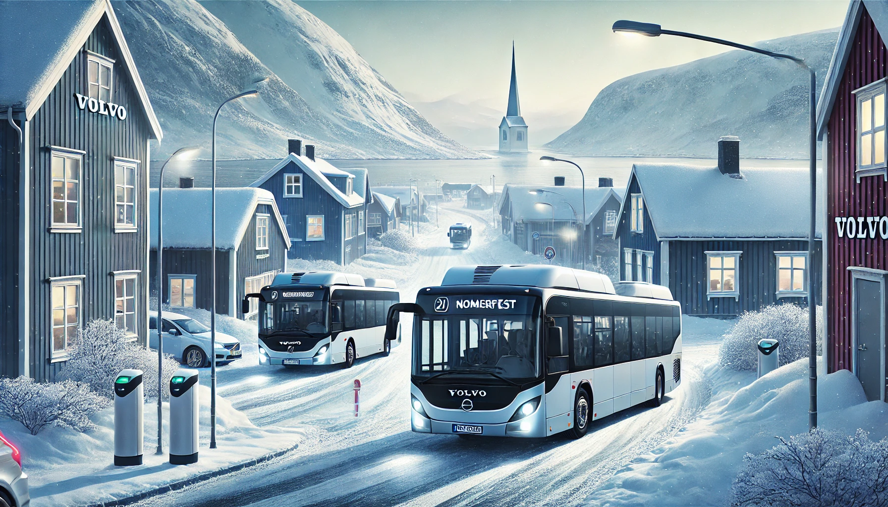 Les bus électriques Volvo affrontent l'Arctique