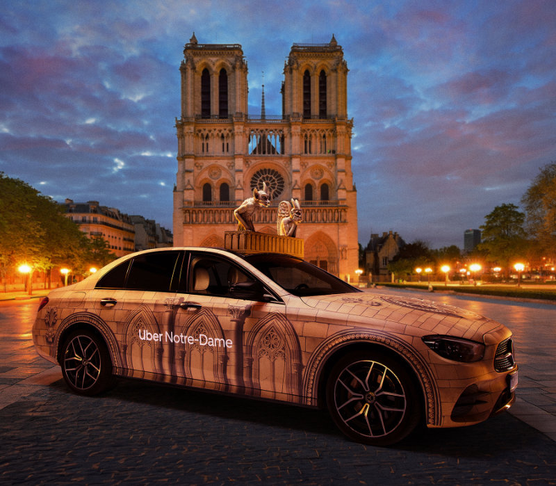 Uber célèbre Notre-Dame avec une expérience immersive