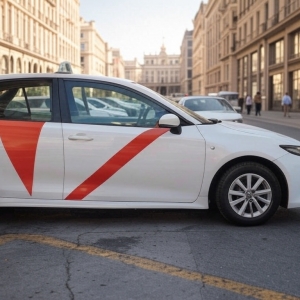 Pourquoi les taxis madrilènes sont rouges et blancs