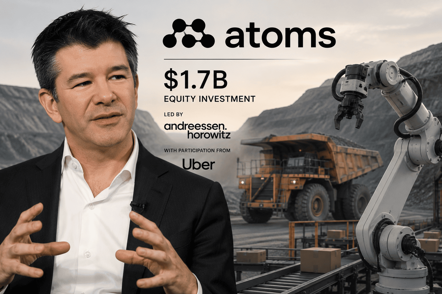 L'ancien PDG d'Uber, Travis Kalanick, lance Atoms et lève 1,7 milliard de dollars