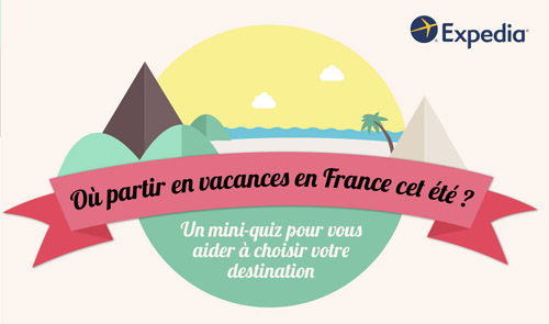 Expedia.fr propose un mini-quiz pour déterminer son lieu de vacances en France