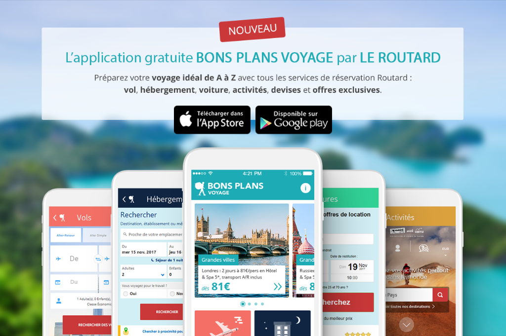 Le Routard lance son application mobile Bons Plans Voyage