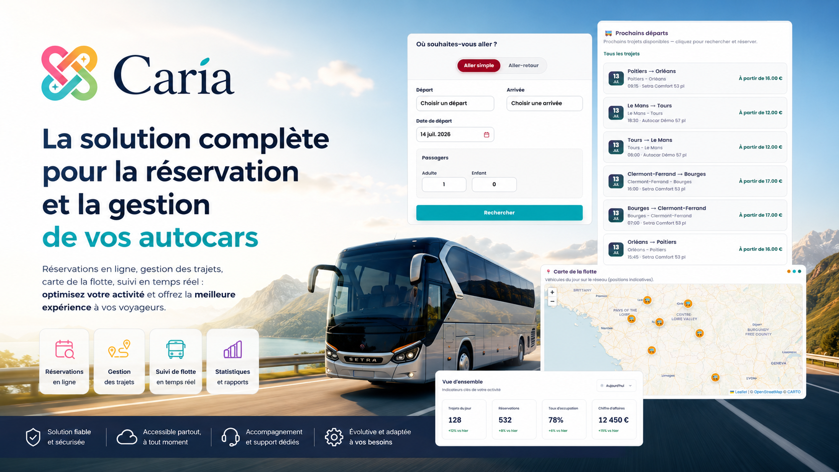 Caria – Réservation d'autocars
